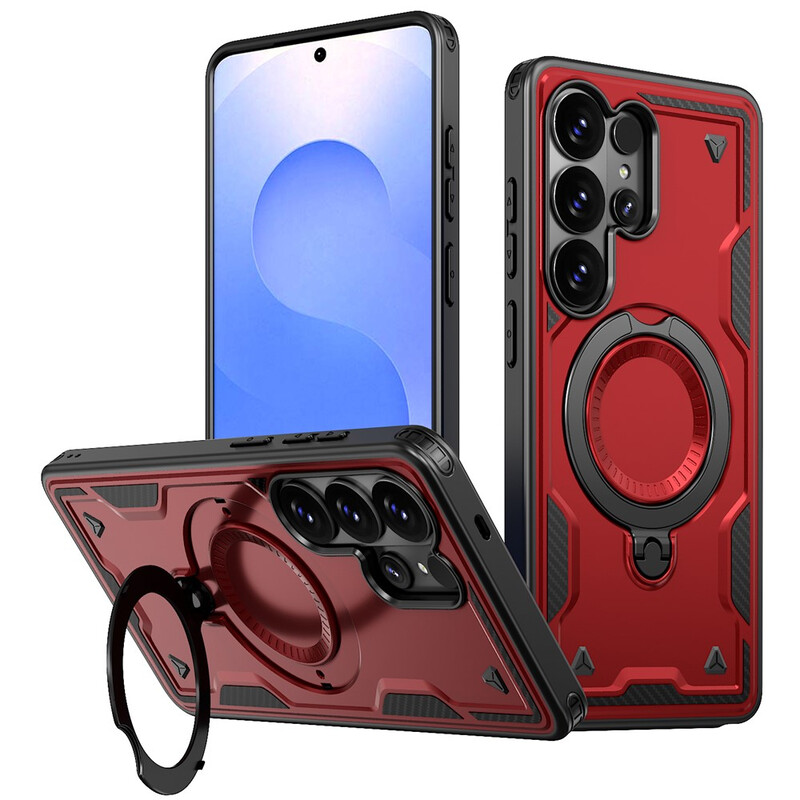 Husa Hybrid Armor » Samsung S26 Ultra (S948), MagRing, MultiAngle, RED