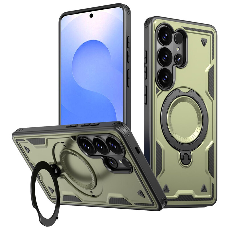 Husa Hybrid Armor » Samsung S26 Ultra (S948), MagRing, MultiAngle, OLIVE