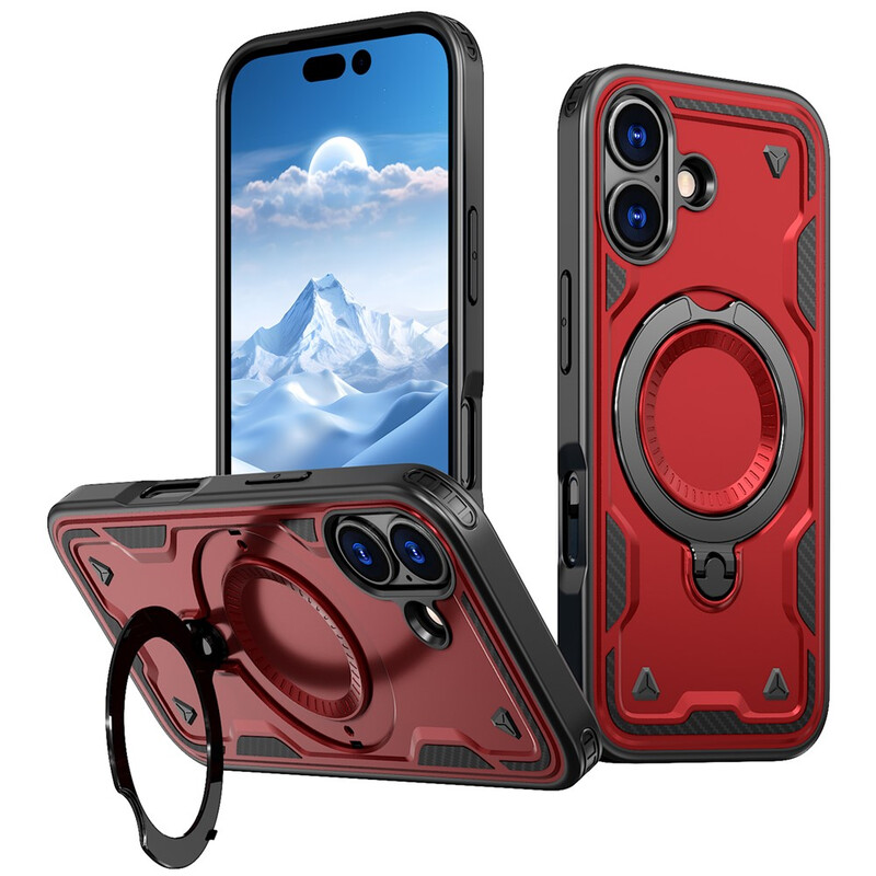Husa Hybrid Armor » iPhone 17, MagRing, MultiAngle, RED