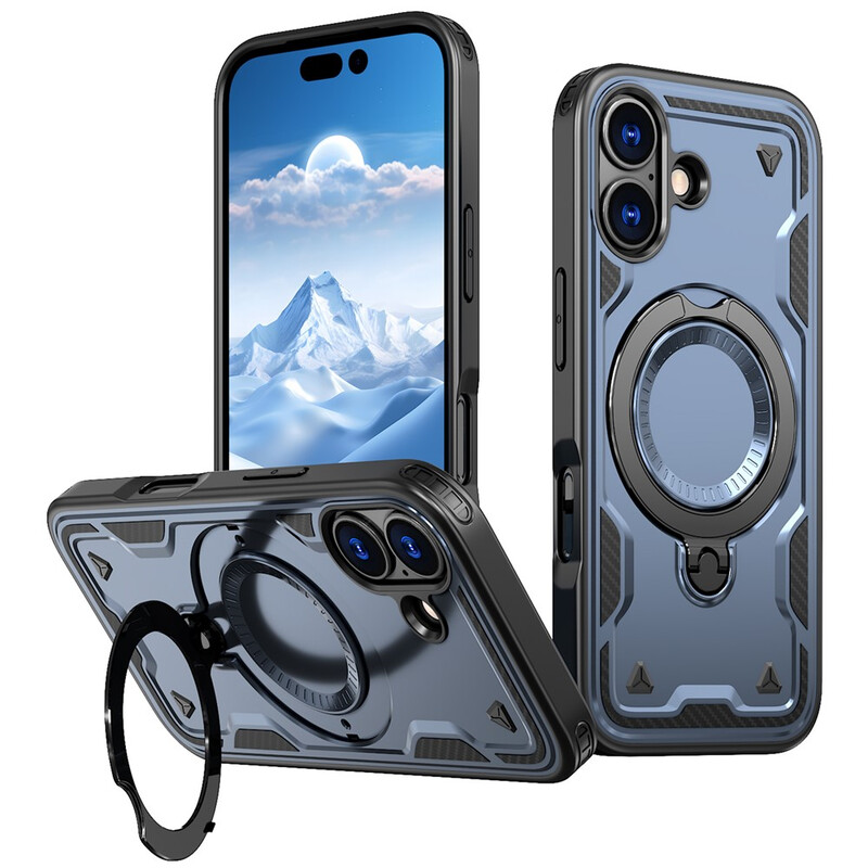 Husa Hybrid Armor » iPhone 17, MagRing, MultiAngle, BLUE