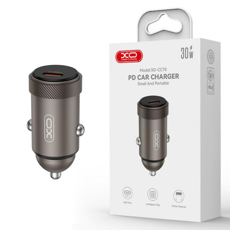 XO (CC70) » Incarcator Auto, PD30W, 1xUSB-C, Fast Charger, FastCharger, BLACK