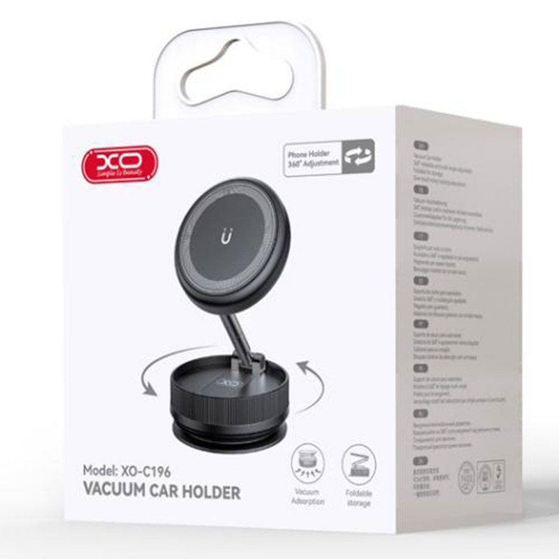 XO (C196) » Suport Auto, DashBoard, Magnetic, Suction, Ring Fold, BLACK