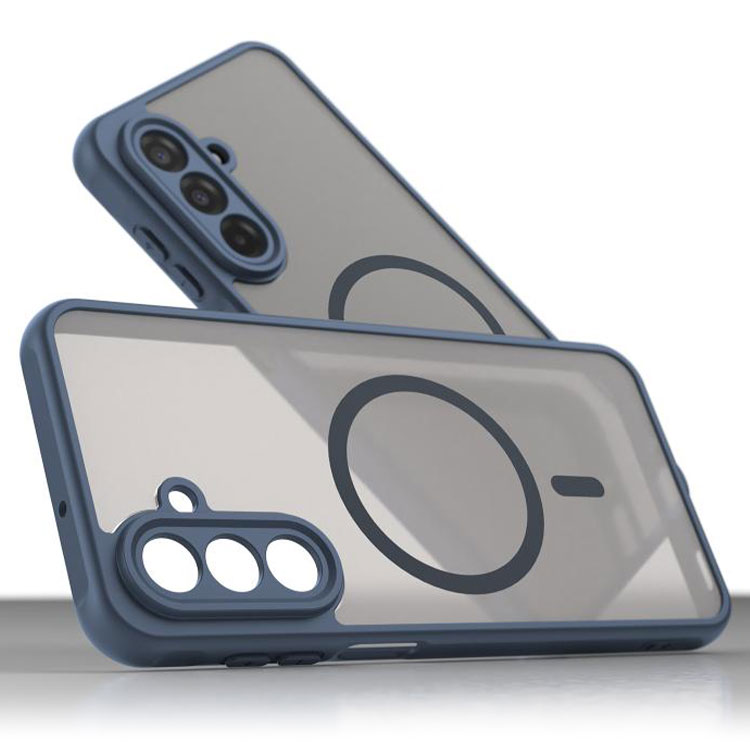 Husa MagFrost Pro » Motorola Edge 70, Matte MagSafe, Frosted Gray / BLUE