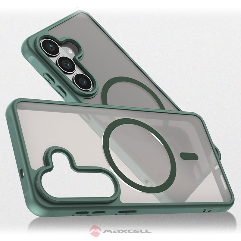 Husa MagFrost Pro » Samsung S26 Ultra (S948), Matte MagSafe, Frosted Gray / GREEN