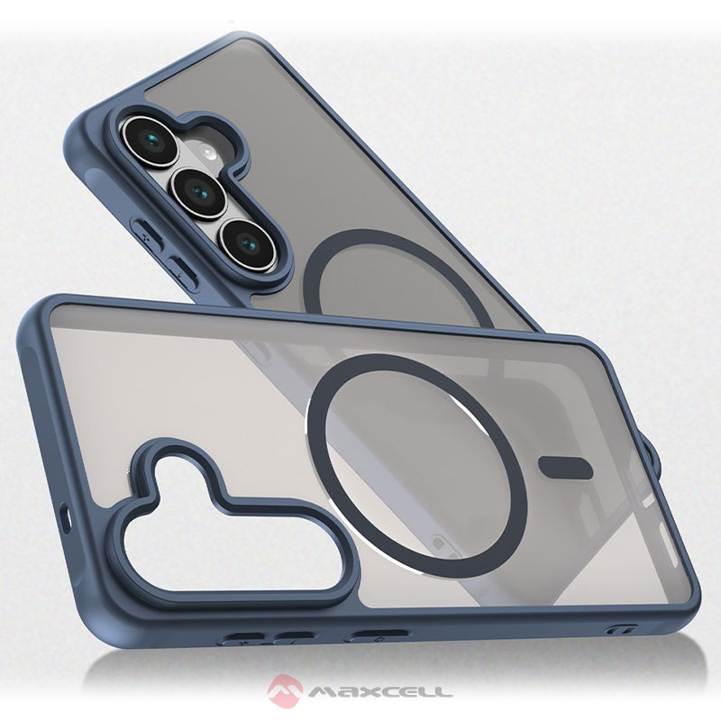 Husa MagFrost Pro » Samsung S26 Ultra (S948), Matte MagSafe, Frosted Gray / BLUE