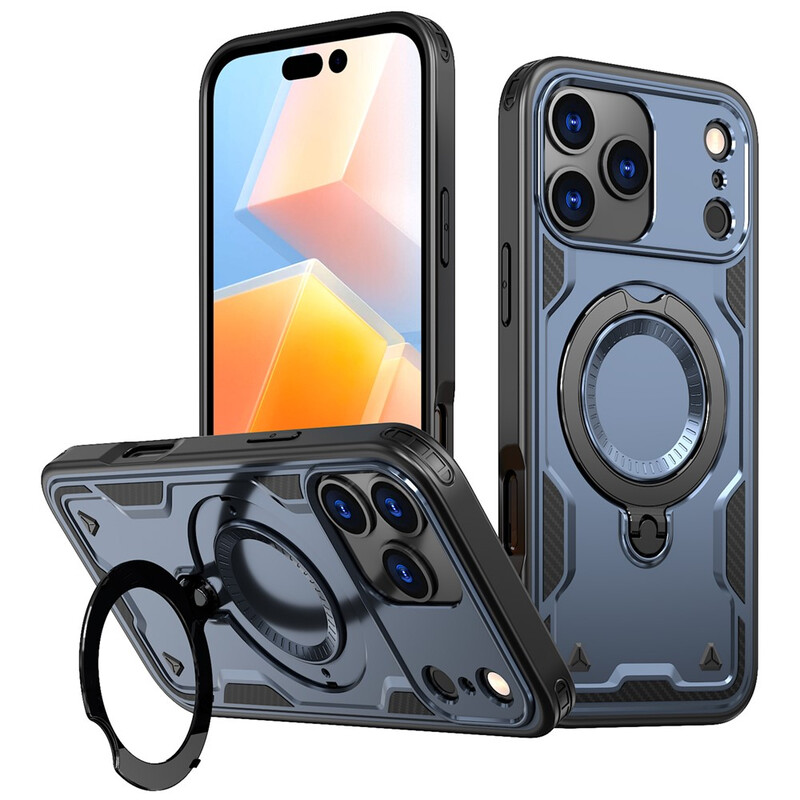 Husa Hybrid Armor » iPhone 17 Pro, MagRing, MultiAngle, BLUE