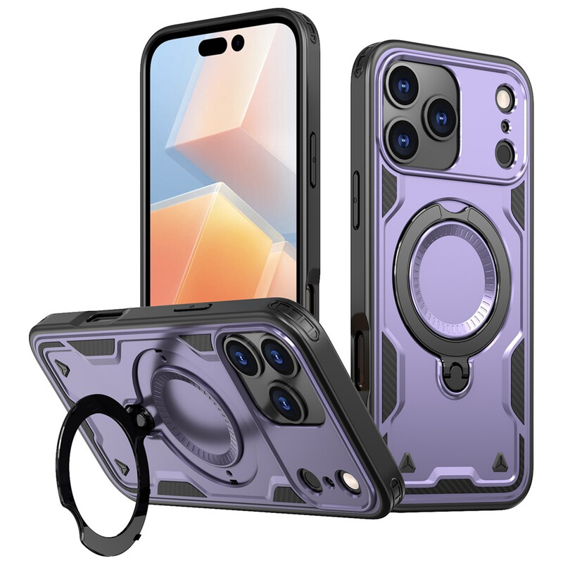 Husa Hybrid Armor » iPhone 17 Pro Max, MagRing, MultiAngle, PURPLE