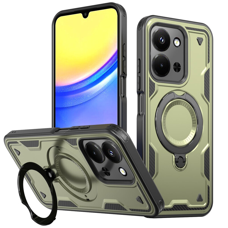 Husa Hybrid Armor » Xiaomi Redmi 15C [173], MagRing, MultiAngle, OLIVE [173]