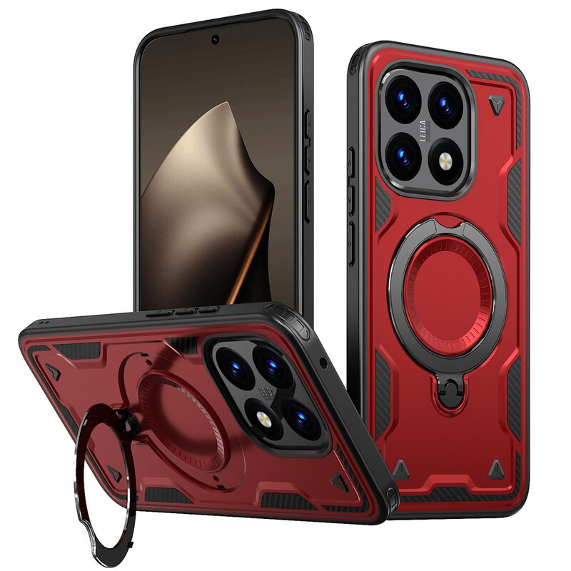 Husa Hybrid Armor » Xiaomi 15T, MagRing, MultiAngle, RED