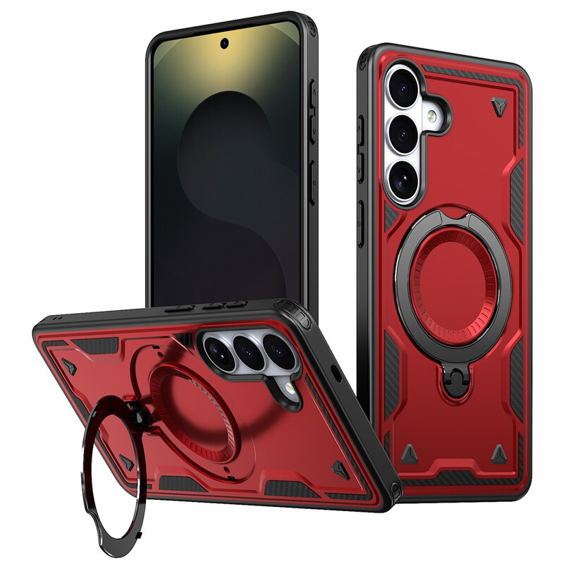 Husa Hybrid Armor » Samsung S26 (S942), MagRing, MultiAngle, RED
