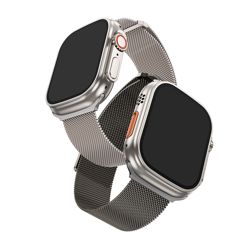 Hoco (AS101) » Curea iWatch (42/44/45/49mm) Milanese, Metall - Cream
