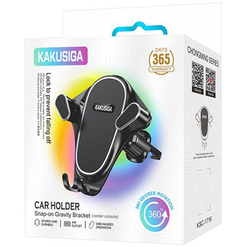 Kakusiga (KSC-1716) » Suport Auto, Ventilatie, cu cleme, PullHook, BLACK