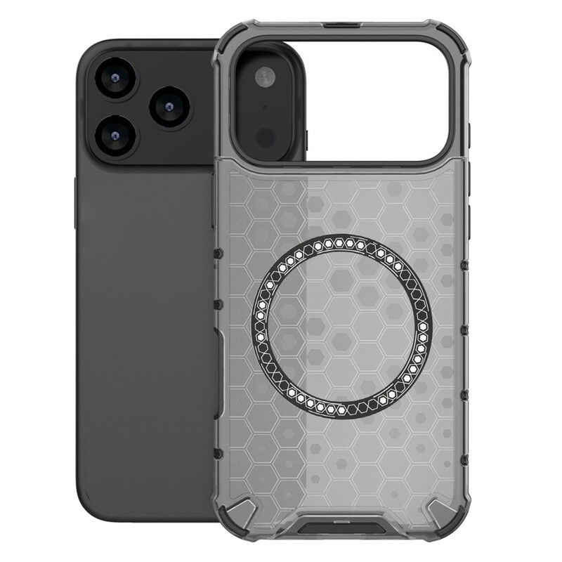 Husa HoneyComb » iPhone 17 Pro Max, Magnet MagCase, AntiDrop Corners, GREY