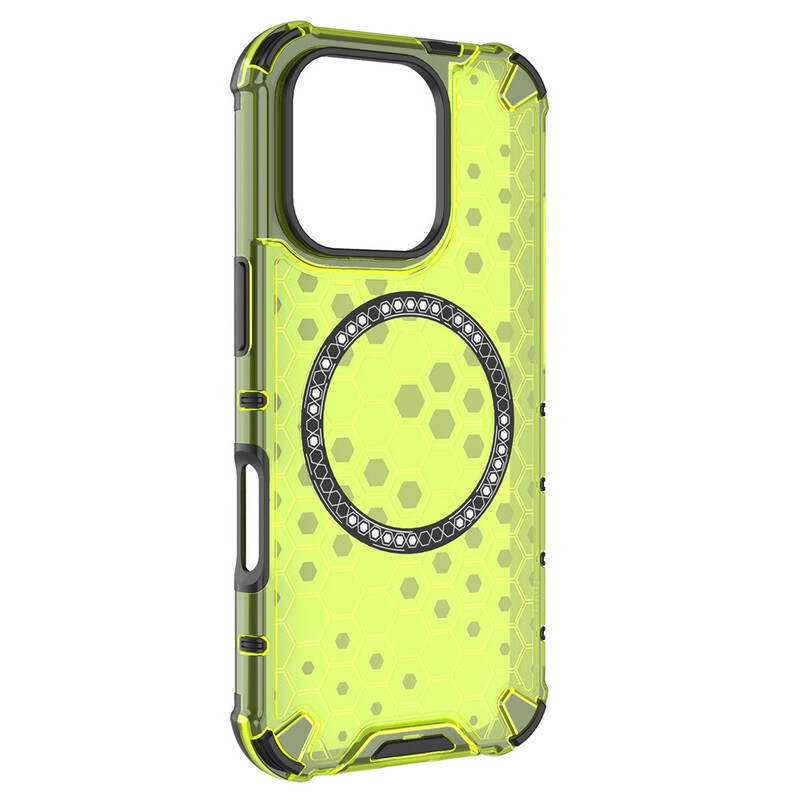 Husa HoneyComb » iPhone 17, Magnet MagCase, AntiDrop Corners, GREEN