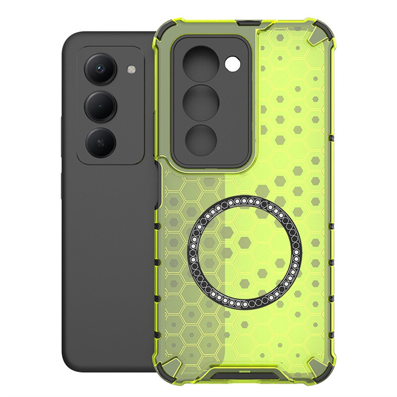 Husa HoneyComb » Xiaomi Redmi 15 4G, Magnet MagCase, AntiDrop Corners, GREEN
