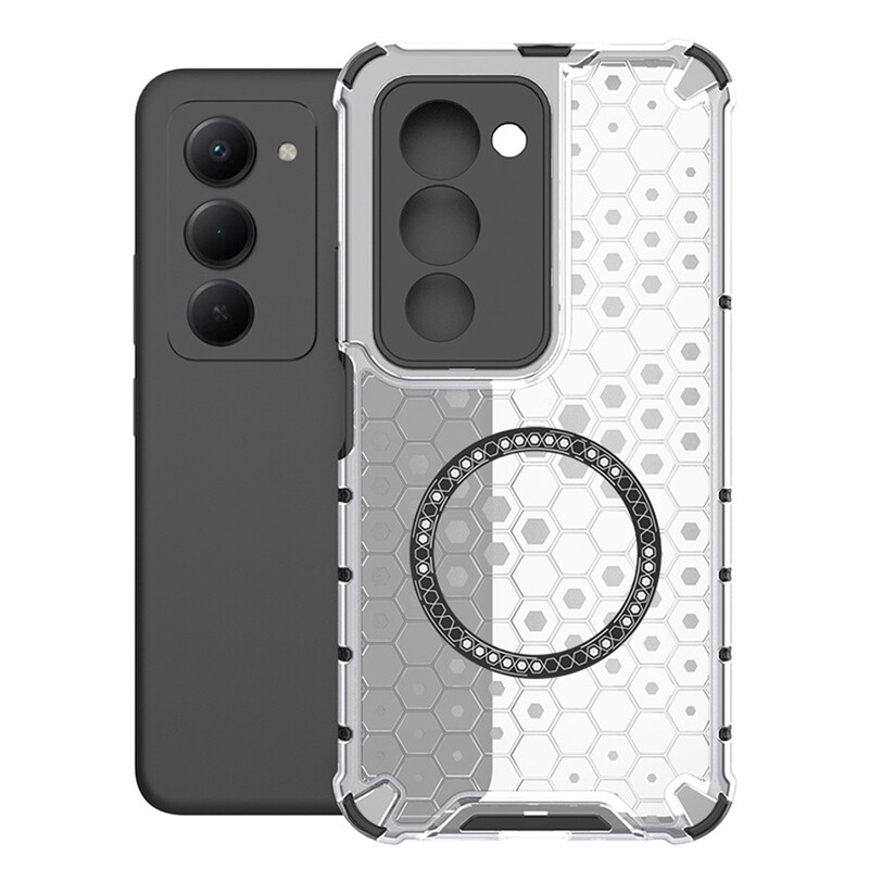 Husa HoneyComb » Xiaomi Redmi 15 4G, Magnet MagCase, AntiDrop Corners, TRANSPARENT