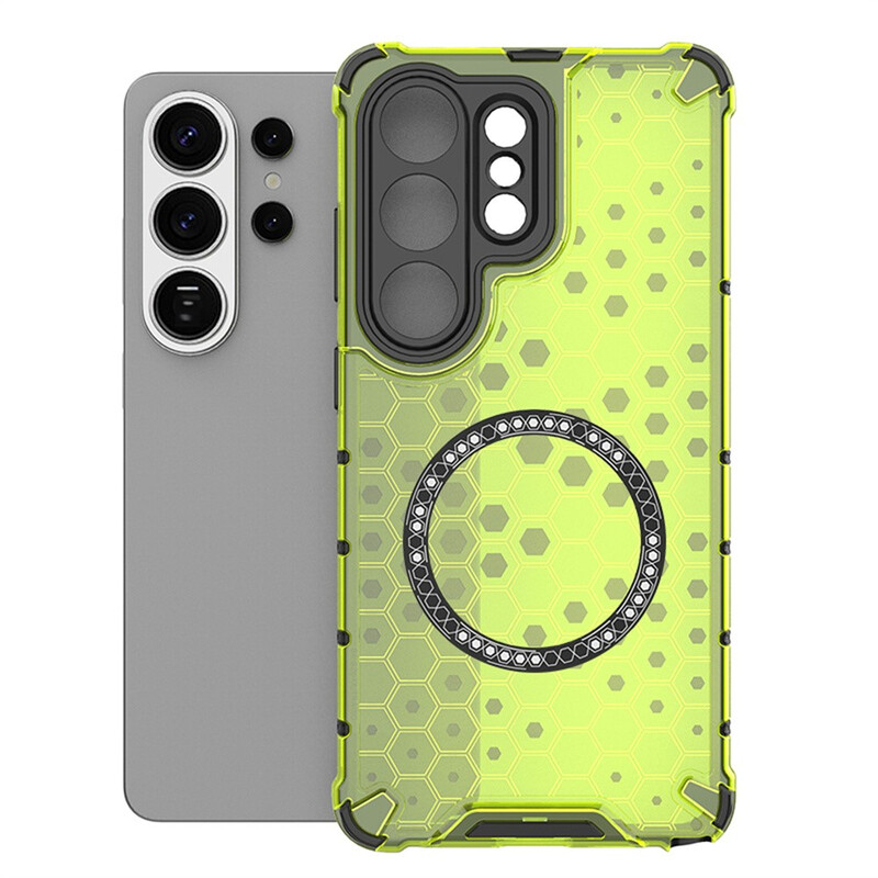 Husa HoneyComb » Samsung S26 Ultra (S948), Magnet MagCase, AntiDrop Corners, GREEN