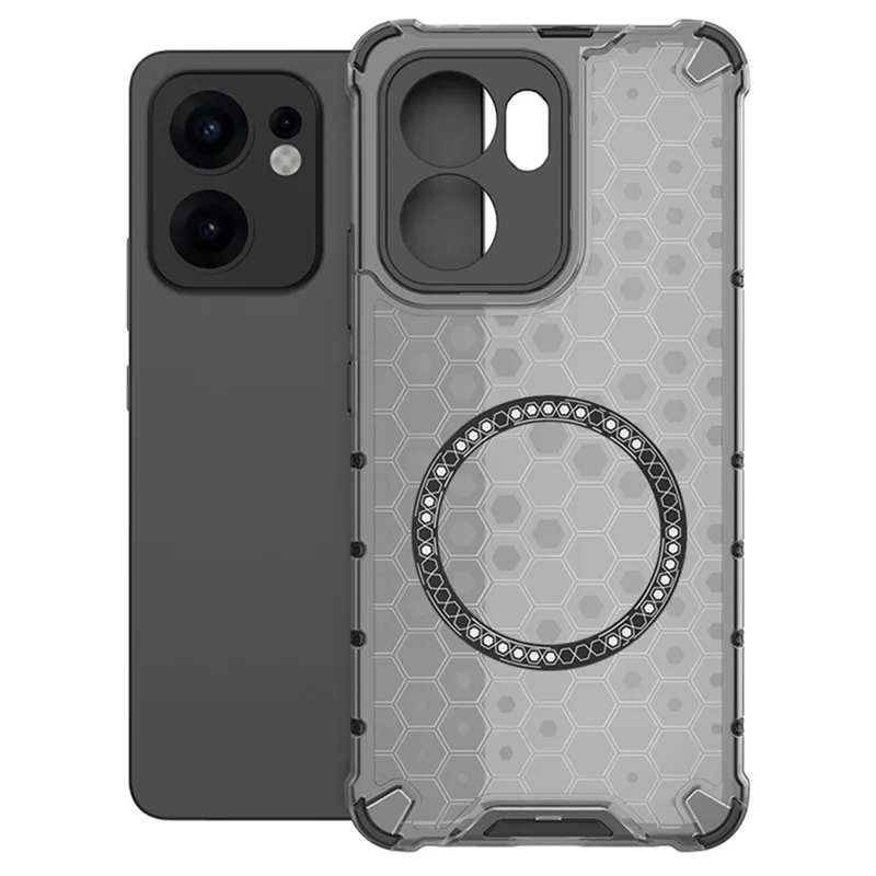 Husa HoneyComb » Oppo Reno13 F, Magnet MagCase, AntiDrop Corners, GREY
