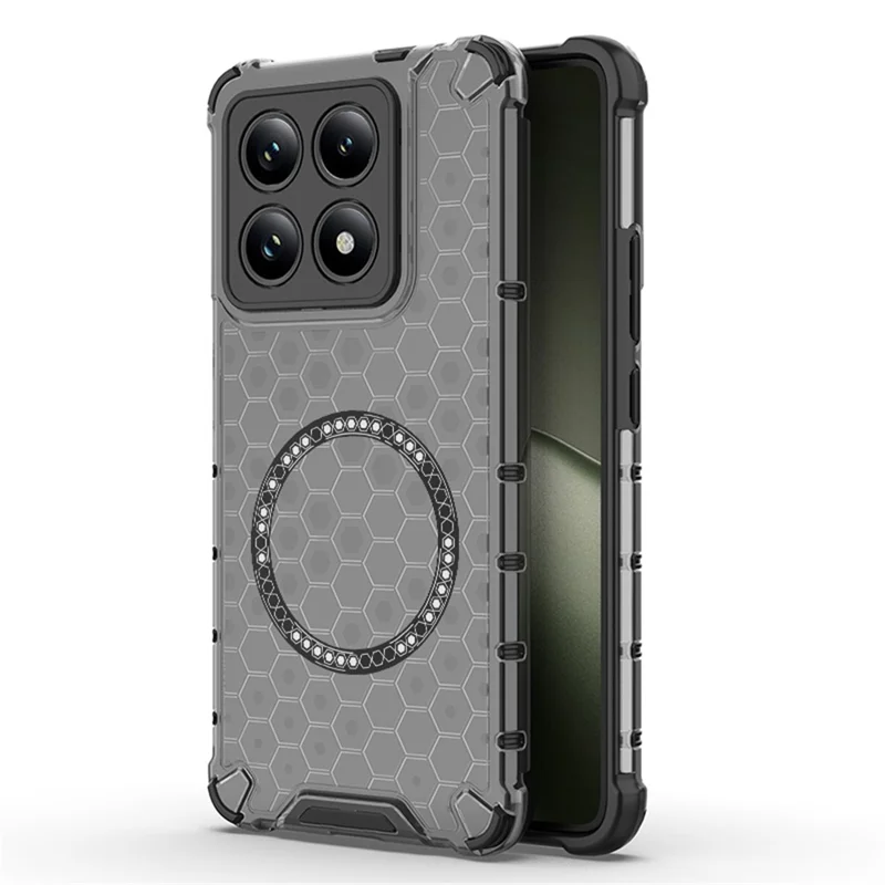 Husa HoneyComb » Xiaomi Redmi 14C, Magnet MagCase, AntiDrop Corners, GREY