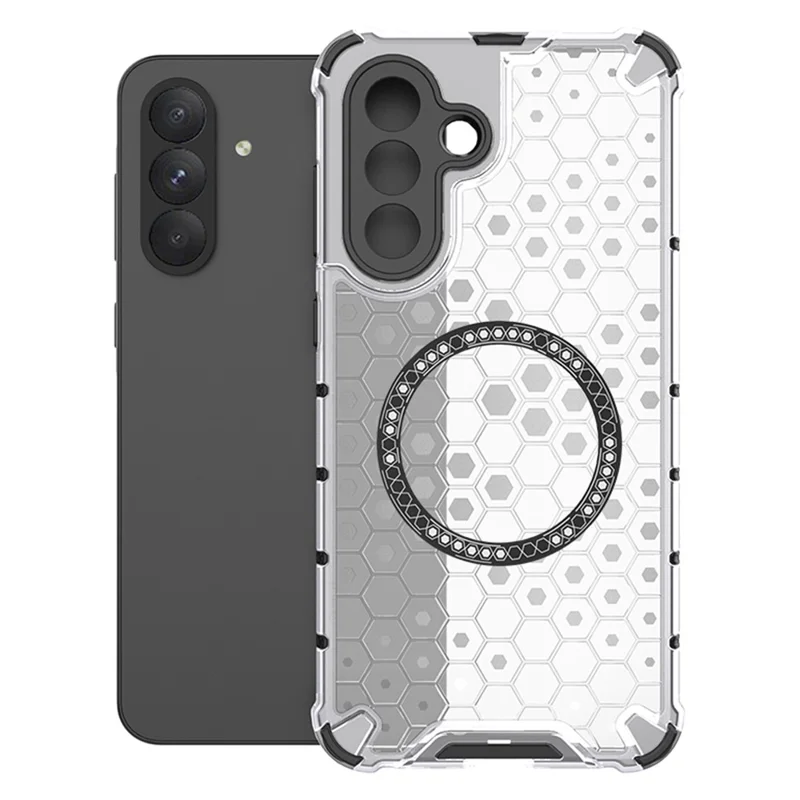 Husa HoneyComb » Samsung A14 (A145), Magnet MagCase, AntiDrop Corners, WHITE