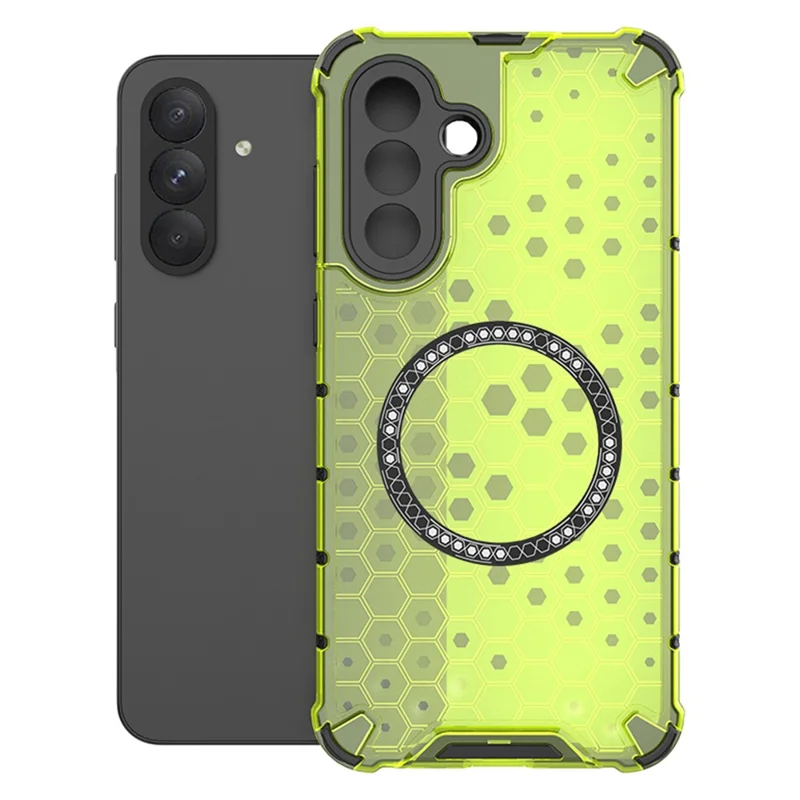 Husa HoneyComb » Samsung A15 (A156), Magnet MagCase, AntiDrop Corners, GREEN