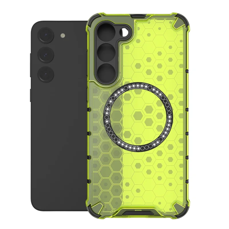 Husa HoneyComb » Samsung S23 (S911), Magnet MagCase, AntiDrop Corners, GREEN