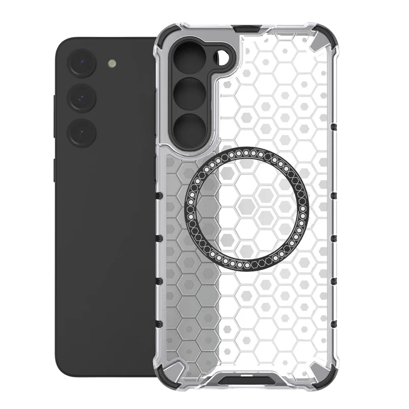Husa HoneyComb » Samsung S23 (S911), Magnet MagCase, AntiDrop Corners, WHITE