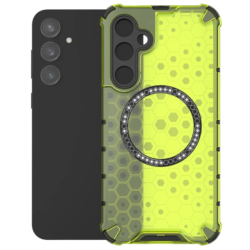 Husa HoneyComb » Samsung S23 FE (S711), Magnet MagCase, AntiDrop Corners, GREEN