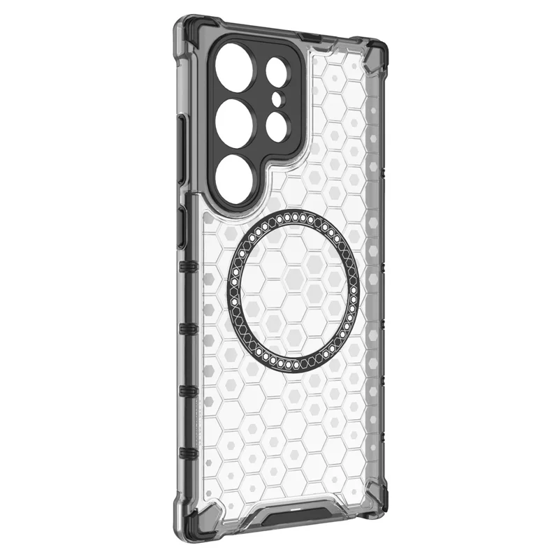 Husa HoneyComb » Samsung S24 Ultra (S928), Magnet MagCase, AntiDrop Corners, WHITE