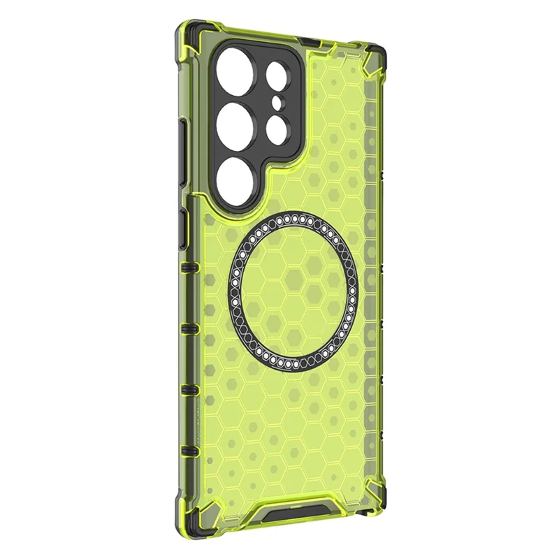 Husa HoneyComb » Samsung S25 Ultra (S938), Magnet MagCase, AntiDrop Corners, GREEN