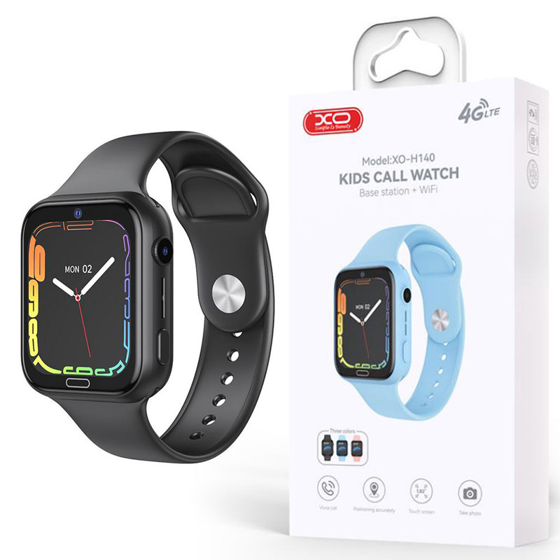 XO (H140) » Ceas Smart pentru copii, SIM card 4G, WiFi, camera foto, functie de localizare, BLACK