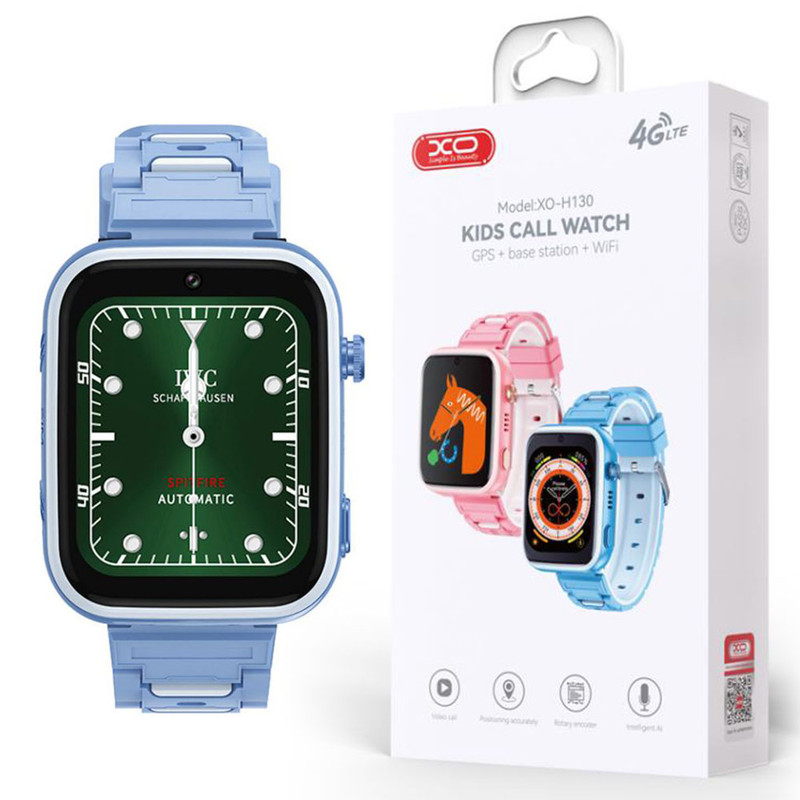 XO (H130) » Ceas Smart pentru copii, SIM card 4G, WiFi, camera foto, localizare SeTracker, GPS, Blue