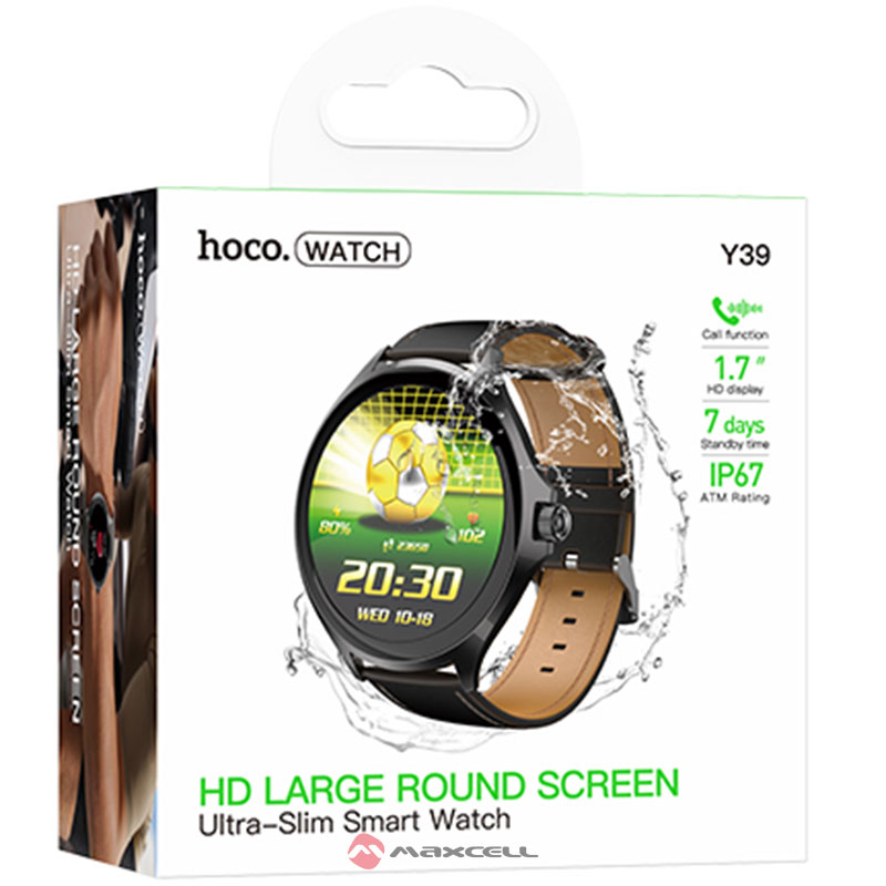 Hoco (Y39) - Ceas SmartWatch, BT 5.3, AMOLED, 300mAh, BLACK