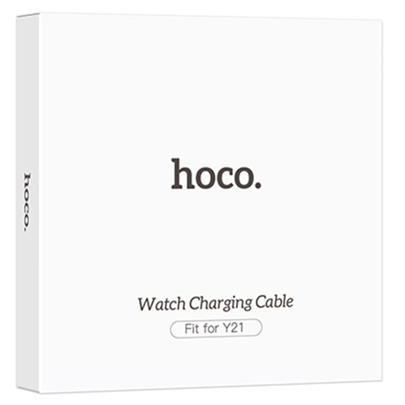 Hoco (Y21) - Cablu de incarcare Wireless, pentru SmartWatch Hoco Y21, 5W, Qi Charging, USB-A, 1m, White