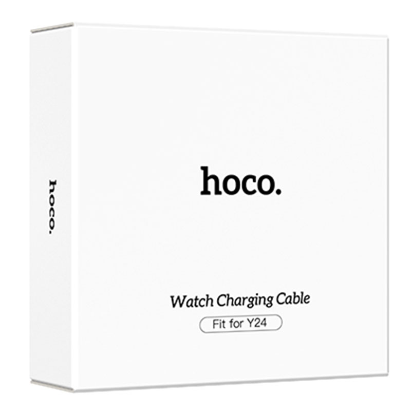 Hoco (Y24) - Cablu de incarcare Wireless, pentru SmartWatch Hoco Y24, 5W, Qi Charging, USB-A, 1m, White