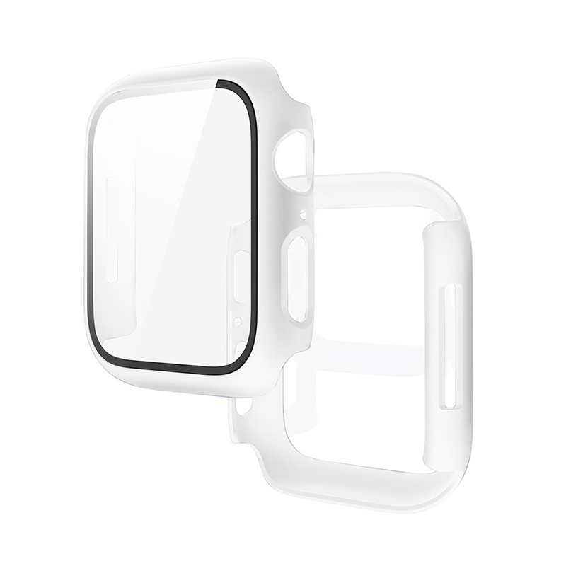 Hoco (WS3) - Rama protectie cu folie integrata, iWatch Series 7/8, PC, (41mm) - White