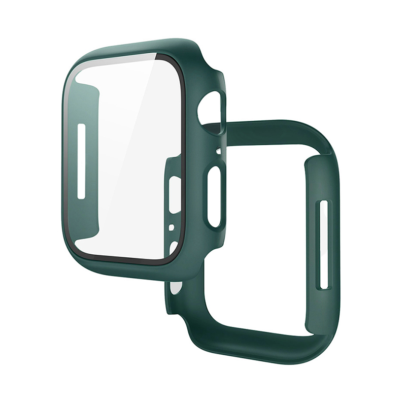 Hoco (WS3) - Rama protectie cu folie integrata, iWatch Series 7/8, PC, (45mm) - Green
