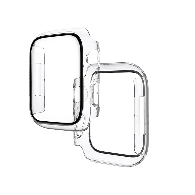 Hoco (WS4) - Rama protectie cu folie integrata, iWatch Series 7/8, PC, (41mm) - Transparent