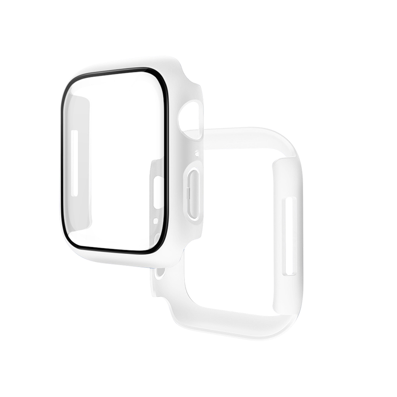 Hoco (WS4) - Rama protectie cu folie integrata, iWatch Series 7/8, PC, (45mm) - White