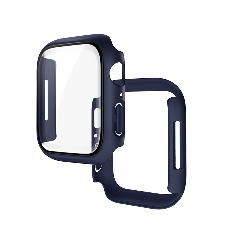 Hoco (WS4) - Rama protectie cu folie integrata, iWatch Series 7/8, PC, (41mm) - Blue