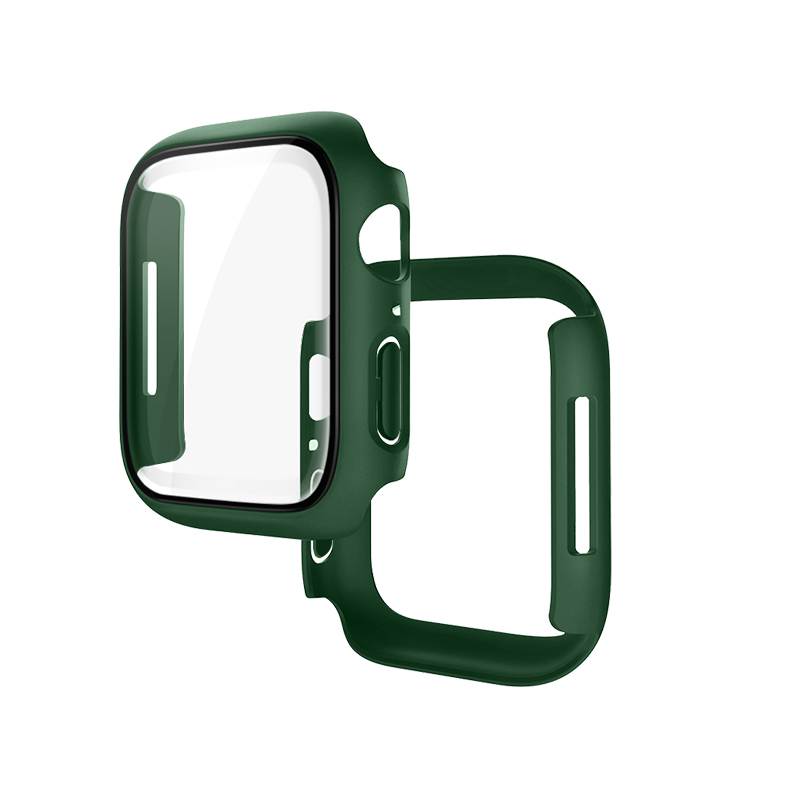 Hoco (WS4) - Rama protectie cu folie integrata, iWatch Series 7/8, PC, (41mm) - Green