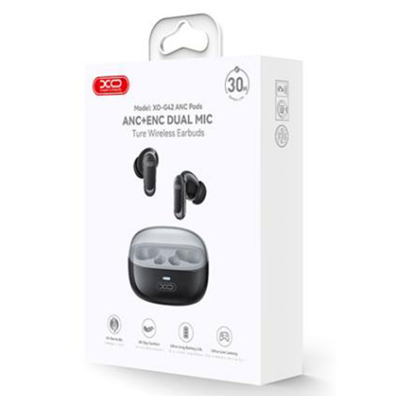 XO (G42) » Casti Wireless, In Ear, BT 5.4, 35/300mAh, ANC+ENC, BLACK