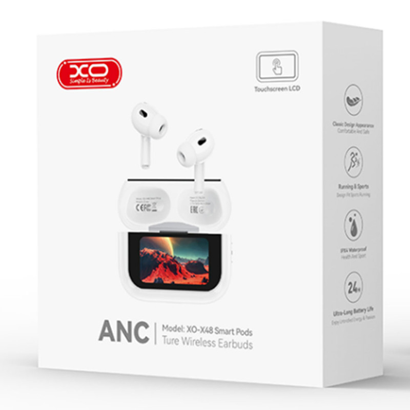 XO (X48) » Casti Wireless, In Ear, BT 5.4, 30/350mAh, LED Digital, WHITE