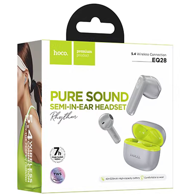 Hoco (EQ28) » Casti Wireless, In Ear, BT 5.4, 60/500mAh, 7h, Comfort, GRAY