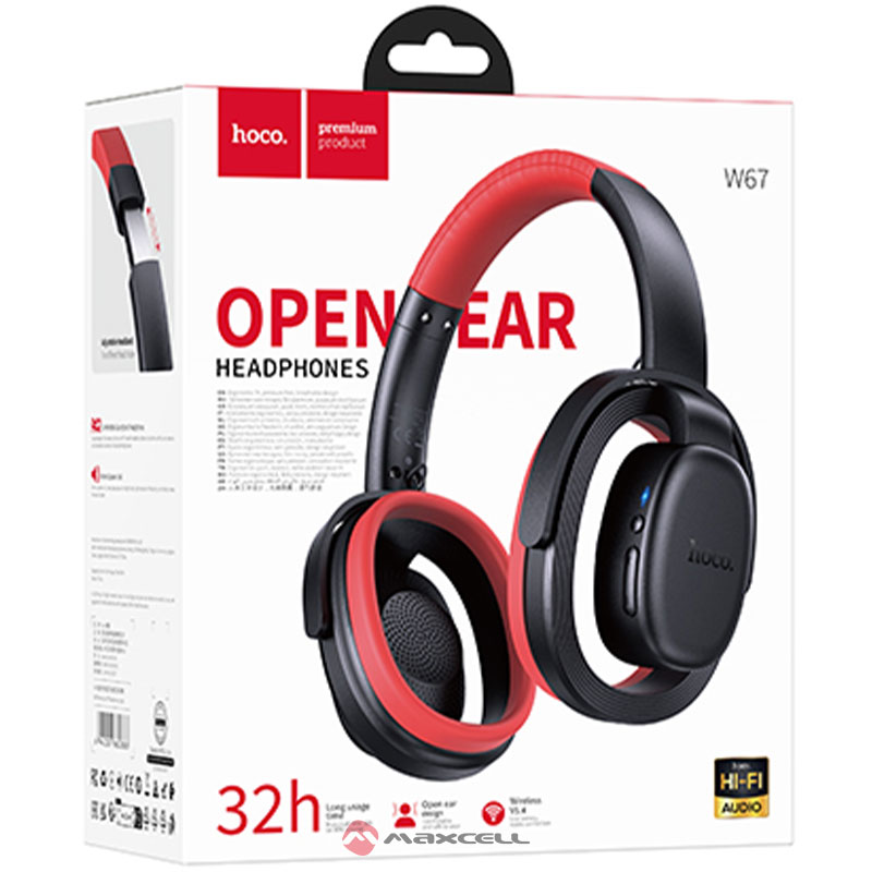 Hoco (W67) » Casti Wireless, OverEar, BT 5.4, 180h StandBy, 32h, Open Hallow, BLACK