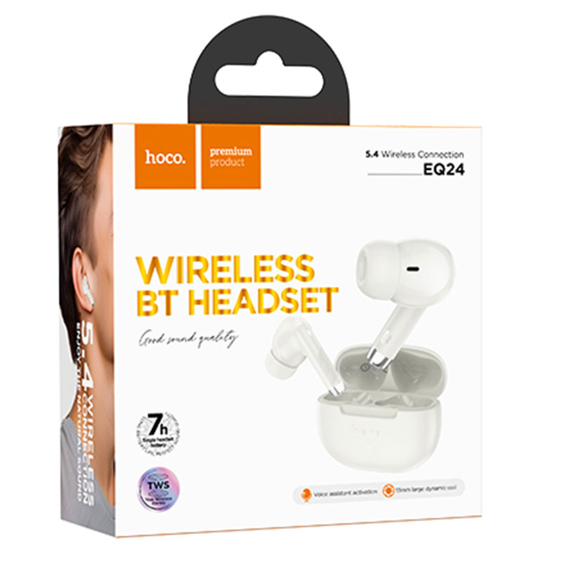 Hoco (EQ24) » Casti Wireless, Ear Buds, BT 5.4, 40/320mAh, Monet/GOLD