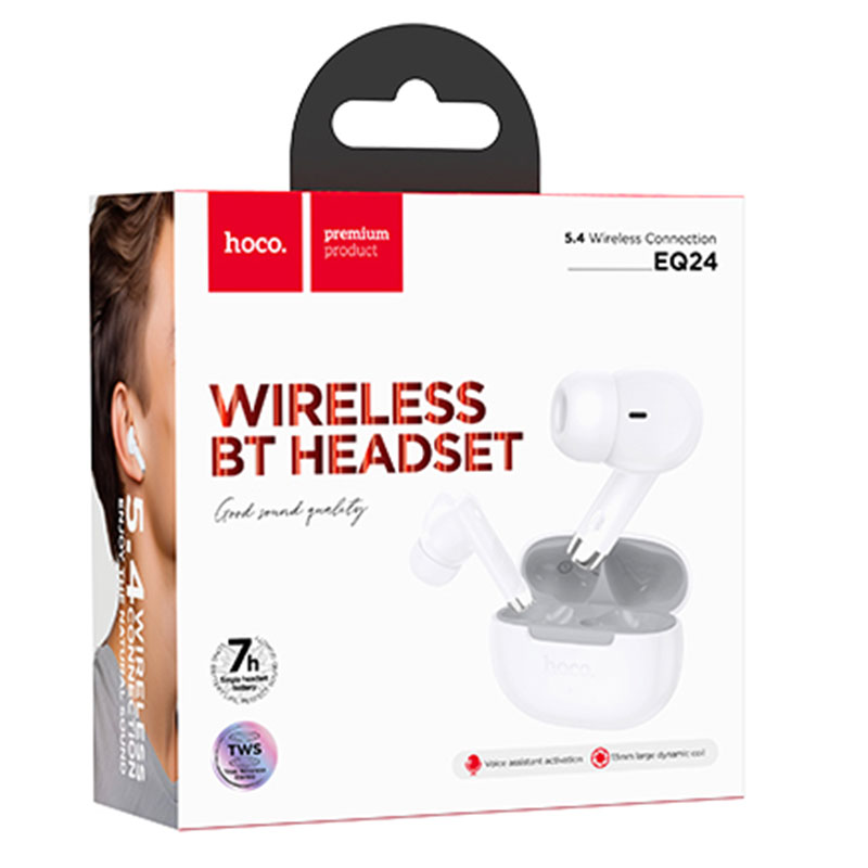 Hoco (EQ24) » Casti Wireless, Ear Buds, BT 5.4, 40/320mAh, Star/WHITE