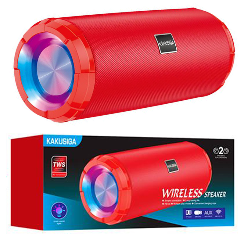 Kaku (KSC-609) » Boxa Portabila, Wireless, BT 5.0, TWS, 5W, 4H, 1800mAh, USB, AUX, TF Card, FM, RED