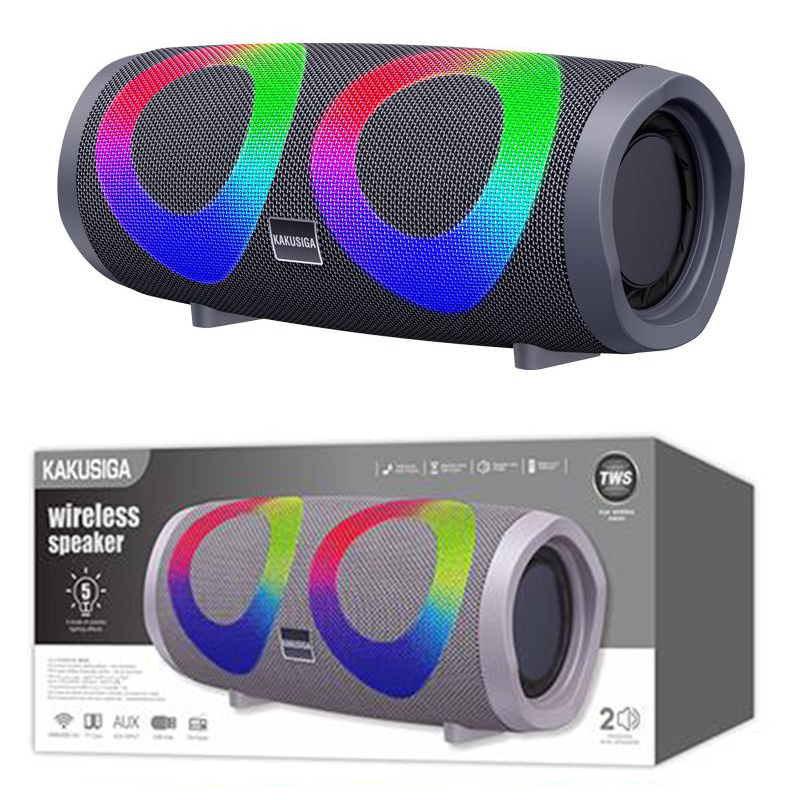 Kaku (KSC-615) » Boxa Portabila, Wireless, BT 5.0, TWS, 10W, 4H, 1800mAh, USB, AUX, TF Card, FM, GRAY