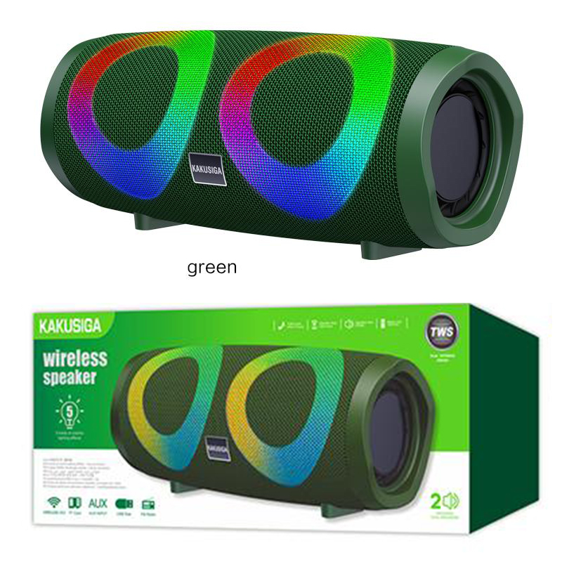 Kaku (KSC-615) » Boxa Portabila, Wireless, BT 5.0, TWS, 10W, 4H, 1800mAh, USB, AUX, TF Card, FM, GREEN